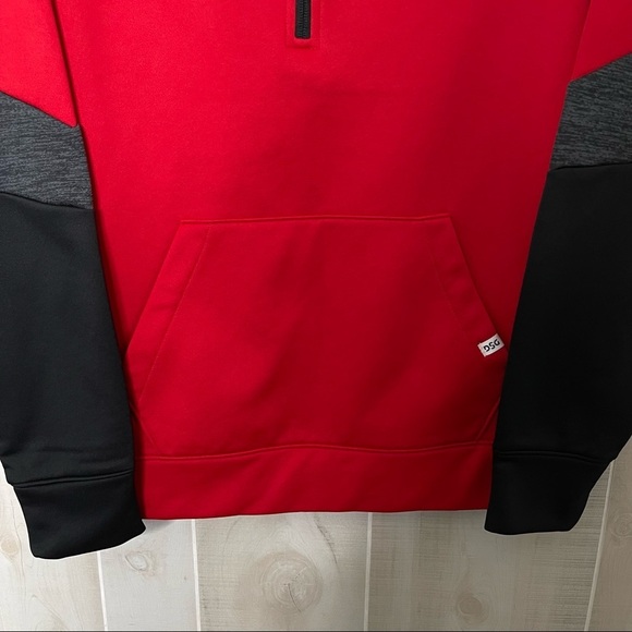 NWT DSG Men’s Everyday Performance Fleece 1/2 Zip Hoodie Pullover Red Size S - Picture 6 of 10